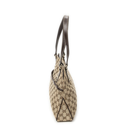 Gucci Charmi Hexagon Stud Beige Dark Brown GG Canvas Messenger Bag — view 3