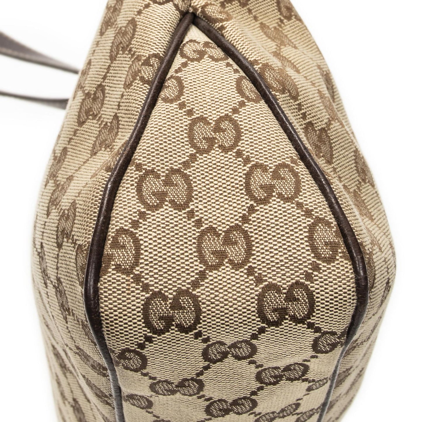 Gucci Charmi Hexagon Stud Beige Dark Brown GG Canvas Messenger Bag — view 8