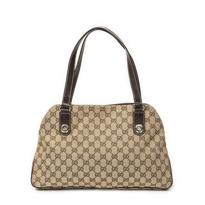 Gucci Charmi Hexagon Stud Beige Dark Brown GG Canvas Messenger Bag — view 5