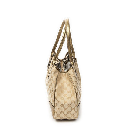 Gucci Princi Tote Beige Gold GG Canvas — view 4