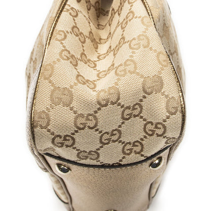 Gucci Princi Tote Beige Gold GG Canvas — view 7