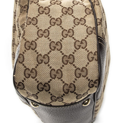 Gucci Princi Tote Beige Dark Brown GG Canvas — view 8