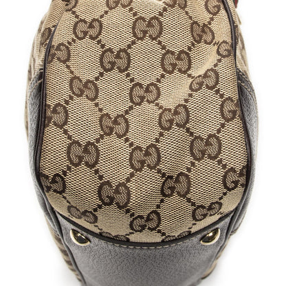 Gucci Princi Tote Beige Dark Brown GG Canvas — view 7