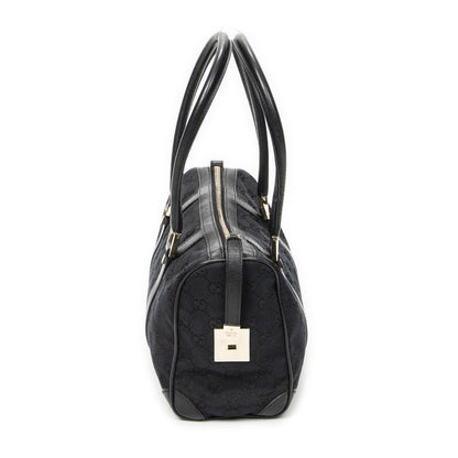 Gucci Small Boston Black GG Canvas Messenger Bag — view 4
