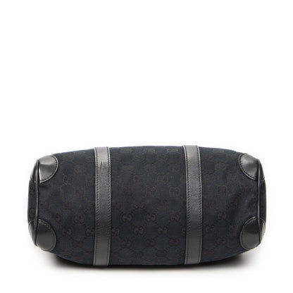 Gucci Small Boston Black GG Canvas Messenger Bag — view 6
