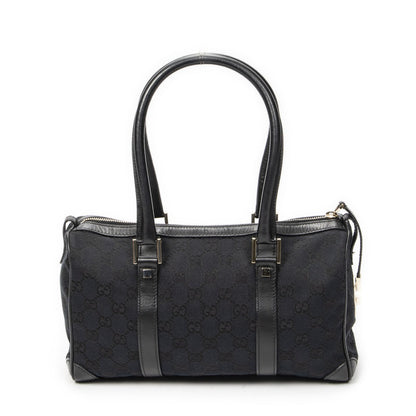 Gucci Small Boston Black GG Canvas Messenger Bag — view 5