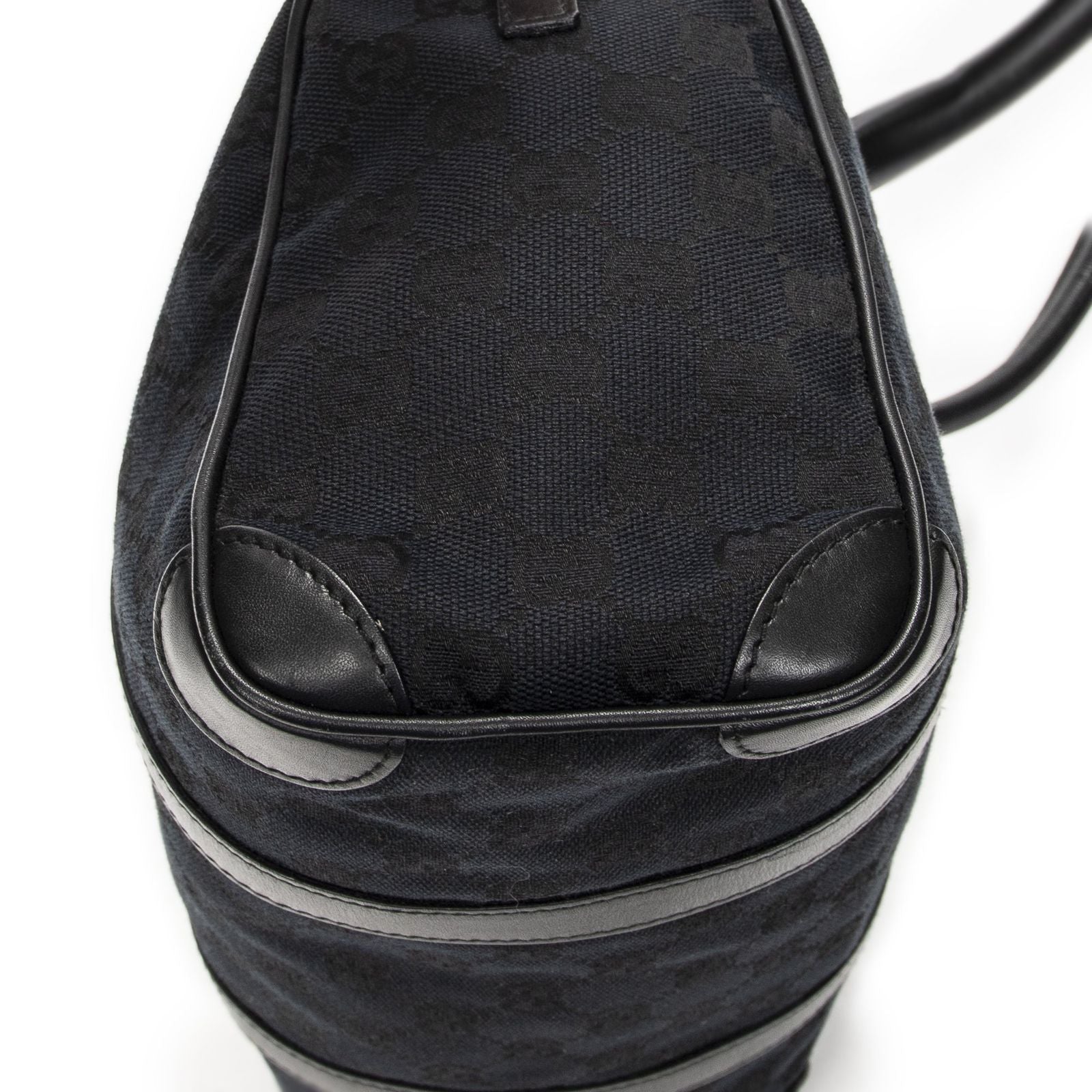 Gucci Small Boston Black GG Canvas Messenger Bag — view 7