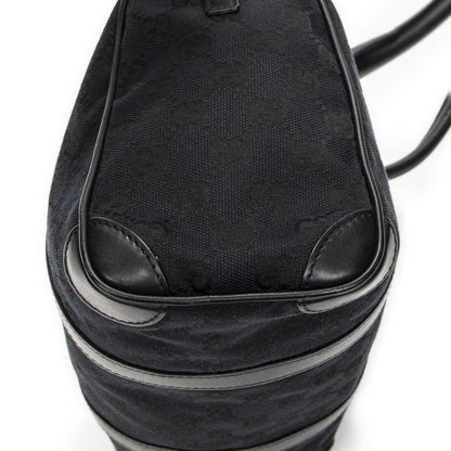 Gucci Small Boston Black GG Canvas Messenger Bag — view 7