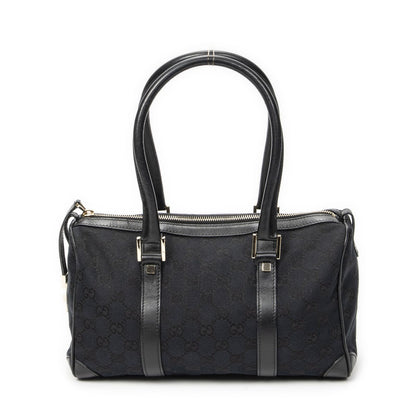 Gucci Small Boston Black GG Canvas Messenger Bag