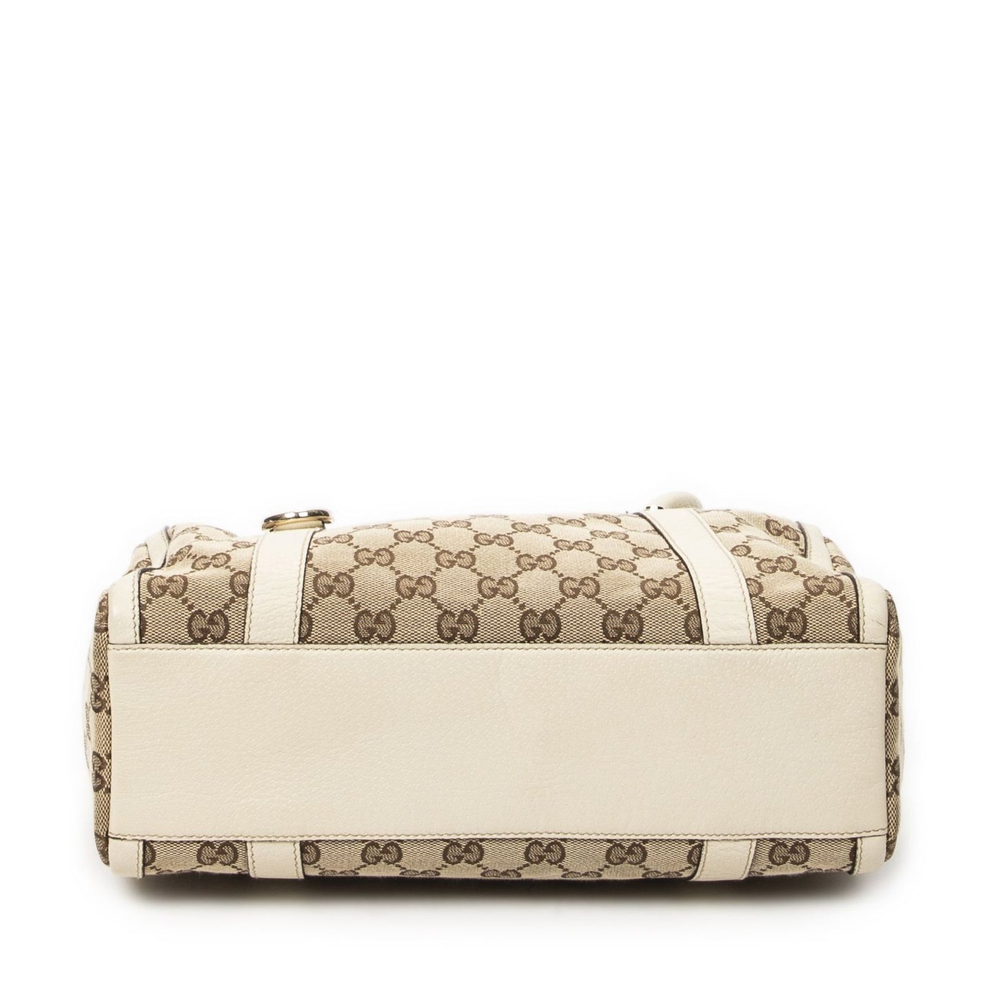 Gucci Abbey Boston Beige Ivory GG Canvas Messenger Bag — view 6