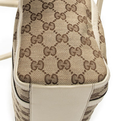 Gucci Abbey Boston Beige Ivory GG Canvas Messenger Bag — view 7