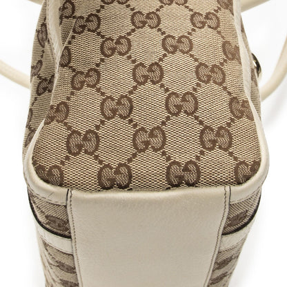Gucci Abbey Boston Beige Ivory GG Canvas Messenger Bag — view 8