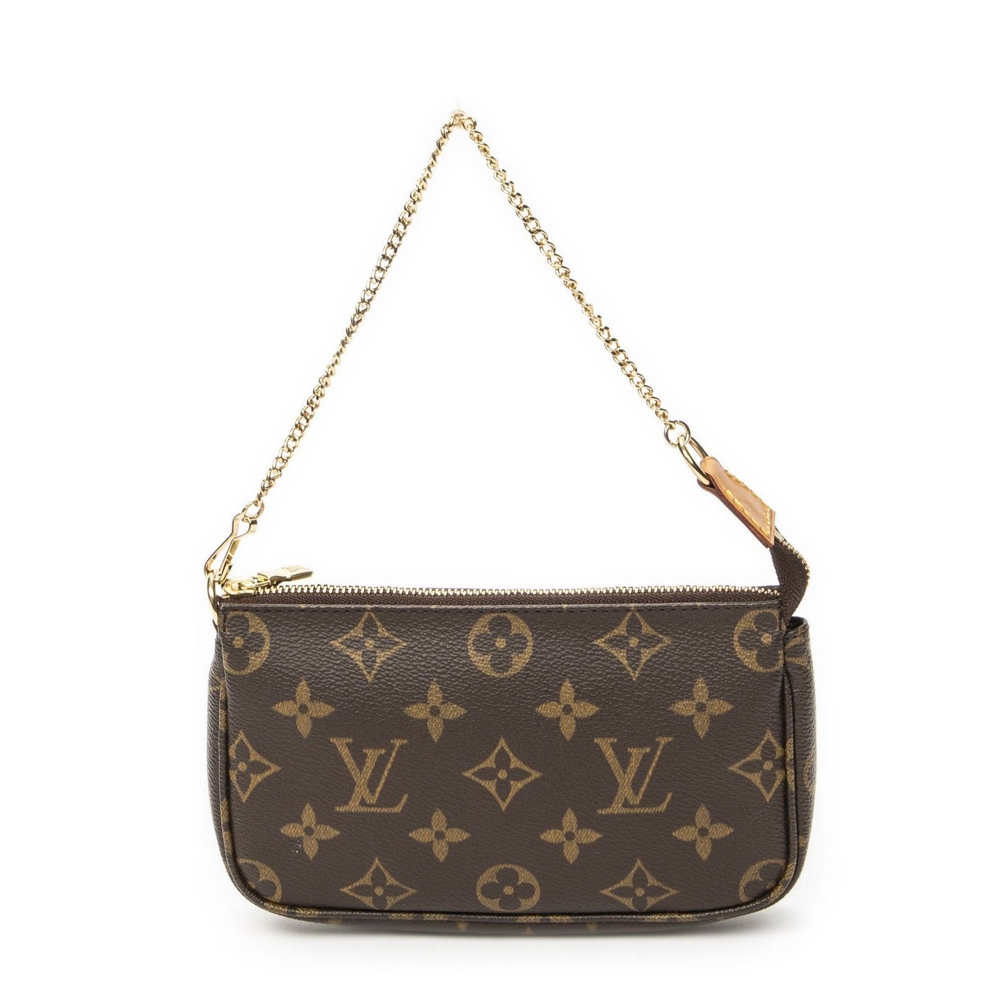 Louis Vuitton Mini Pochette Brown Monogram Canvas Pouch — view 5