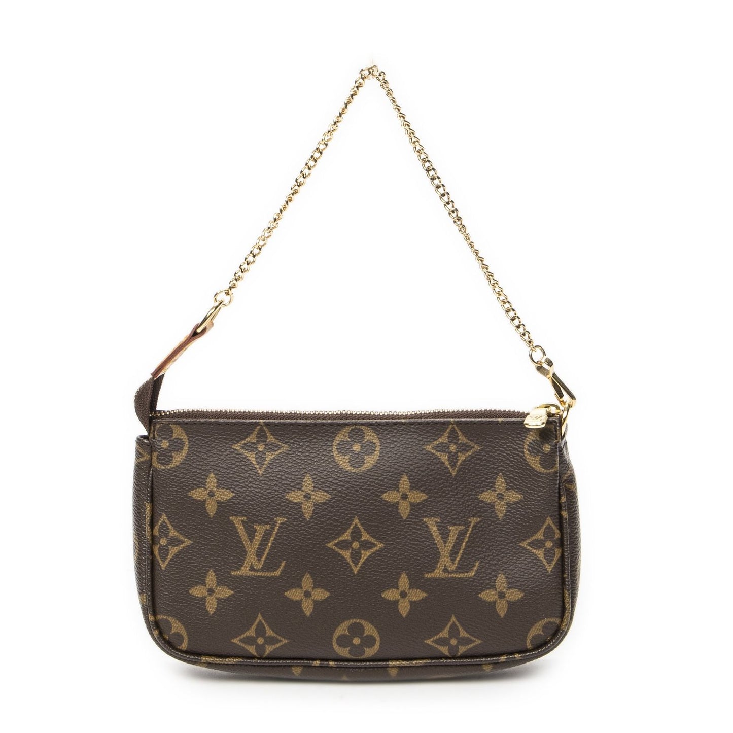 Louis Vuitton Mini Pochette Brown Monogram Canvas Pouch