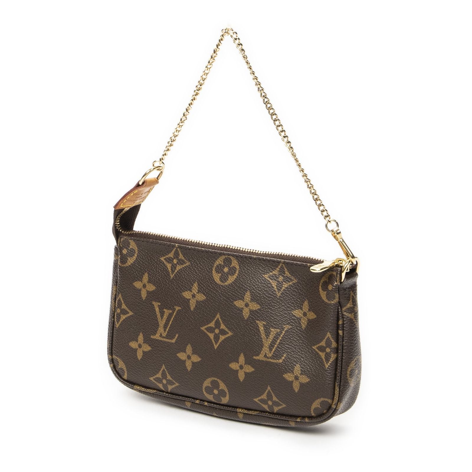 Louis Vuitton Mini Pochette Brown Monogram Canvas Pouch — view 2
