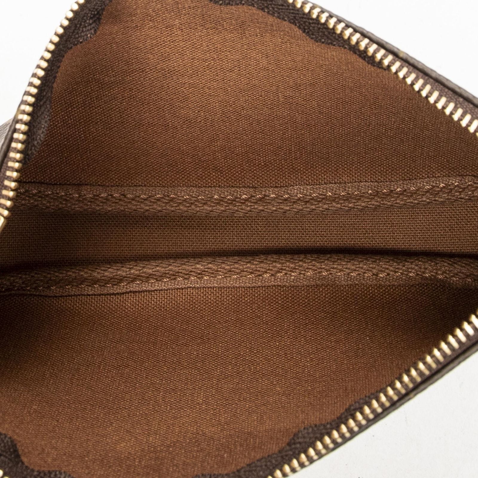 Louis Vuitton Mini Pochette Brown Monogram Canvas Pouch — view 9