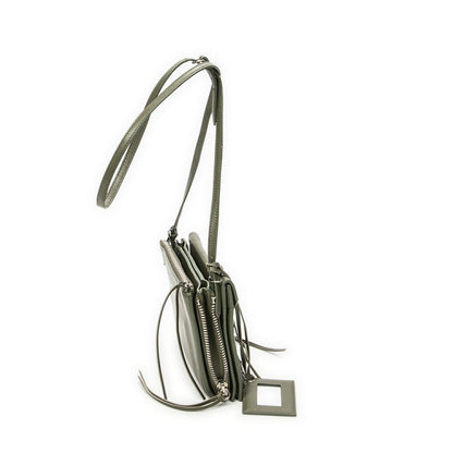Balenciaga Xs Papier Zip Around Triple Olive Green Calfskin Leather Handbag — view 4