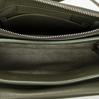 Balenciaga Xs Papier Zip Around Triple Olive Green Calfskin Leather Handbag — view 9