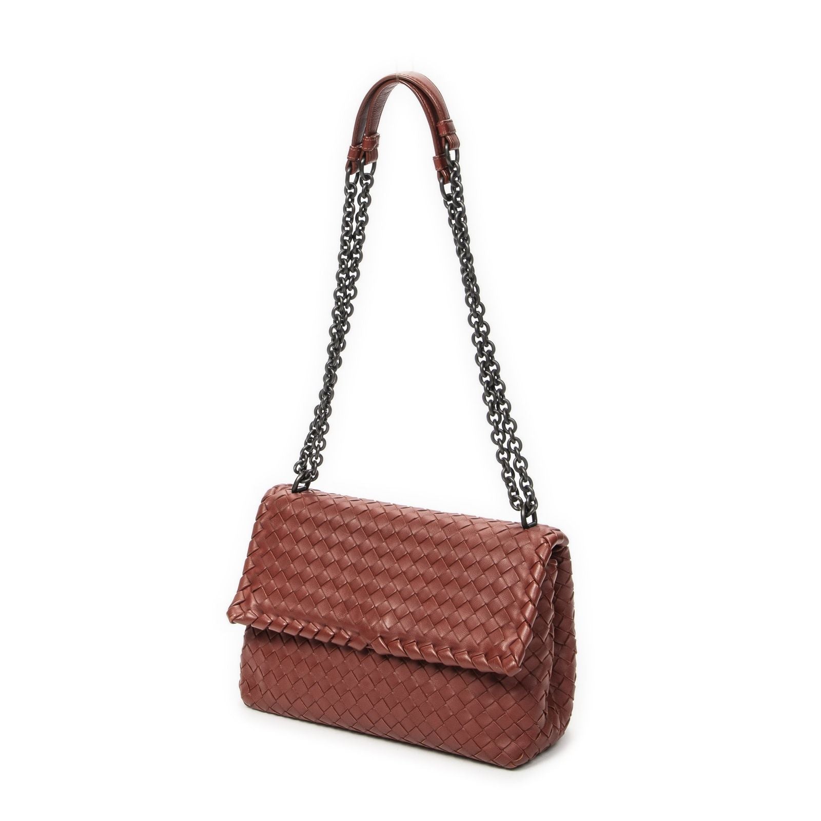 Bottega Veneta Small Orimi Pier Brown Intrecciato Leather Messenger Bag — view 2