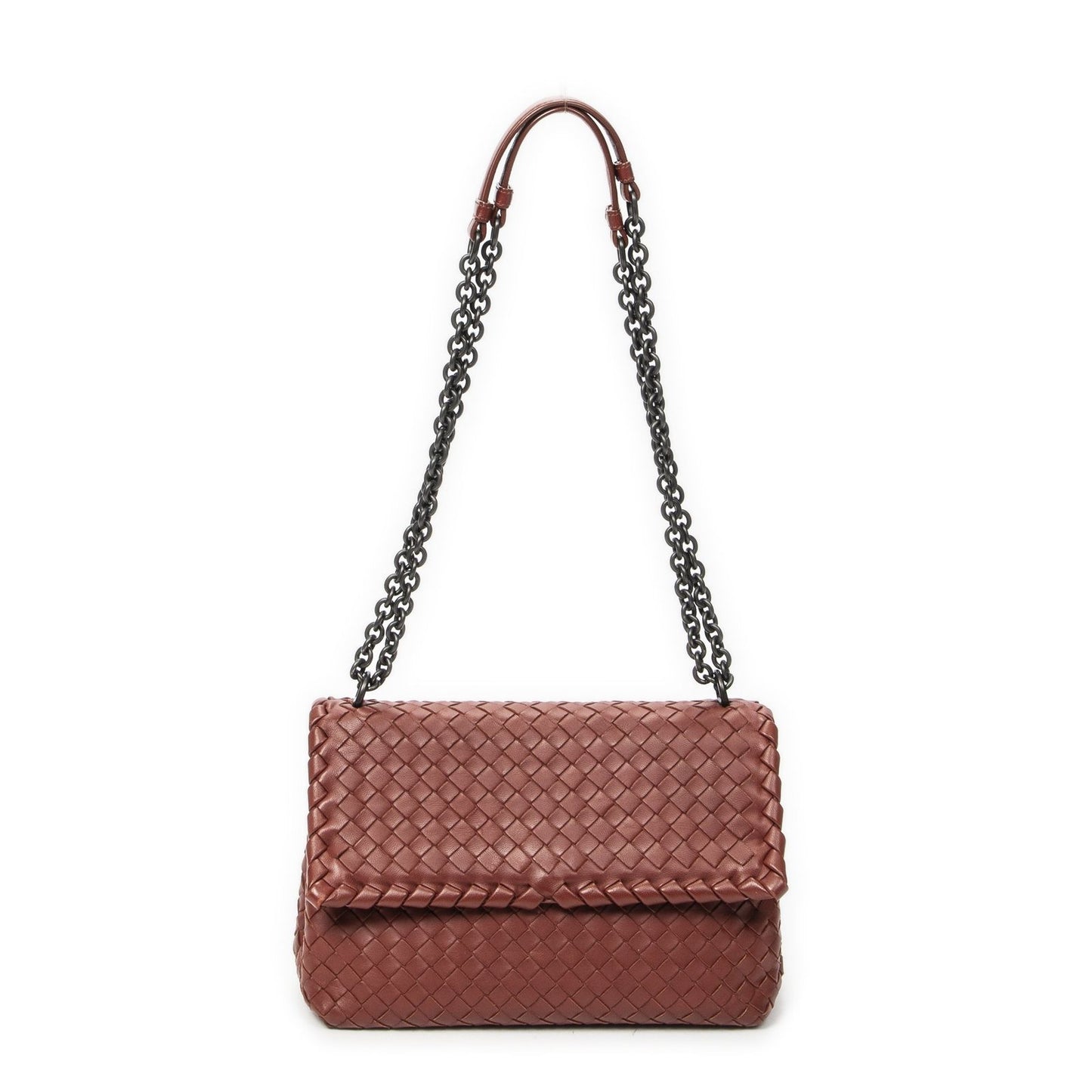 Bottega Veneta Small Orimi Pier Brown Intrecciato Leather Messenger Bag