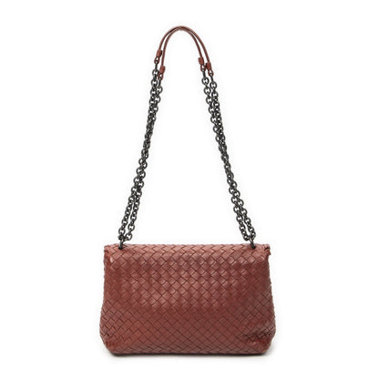 Bottega Veneta Small Orimi Pier Brown Intrecciato Leather Messenger Bag — view 5