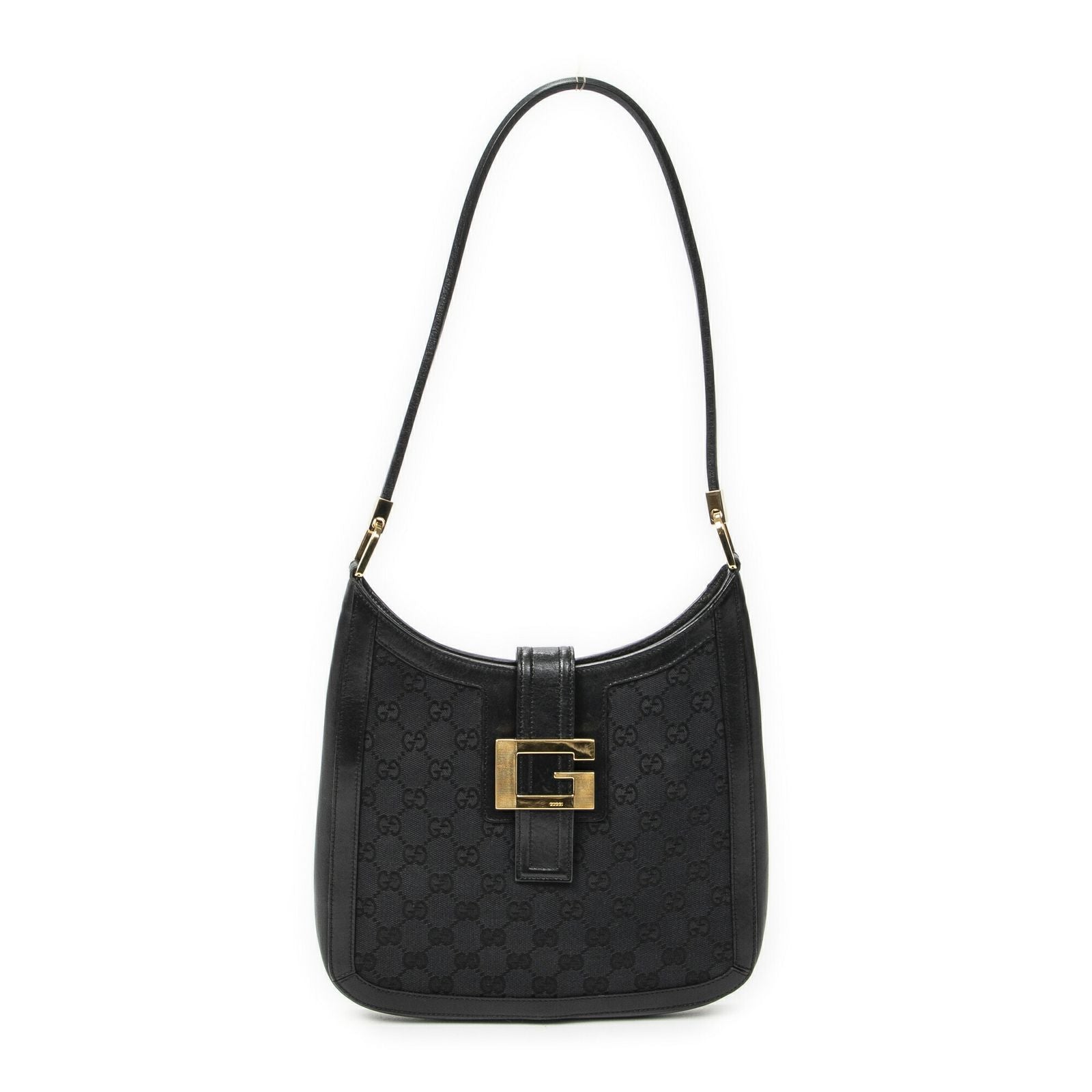 Gucci Shoulder Bag Black GG Canvas