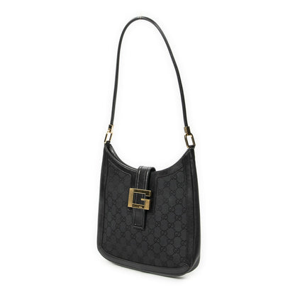 Gucci Shoulder Bag Black GG Canvas — view 2