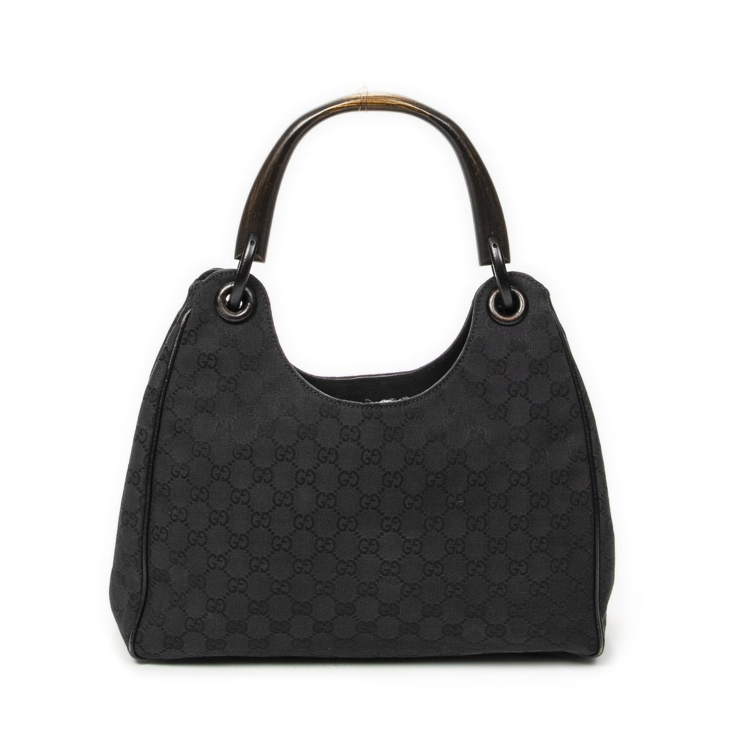Gucci Wooden Handle Corber Black GG Canvas — view 5