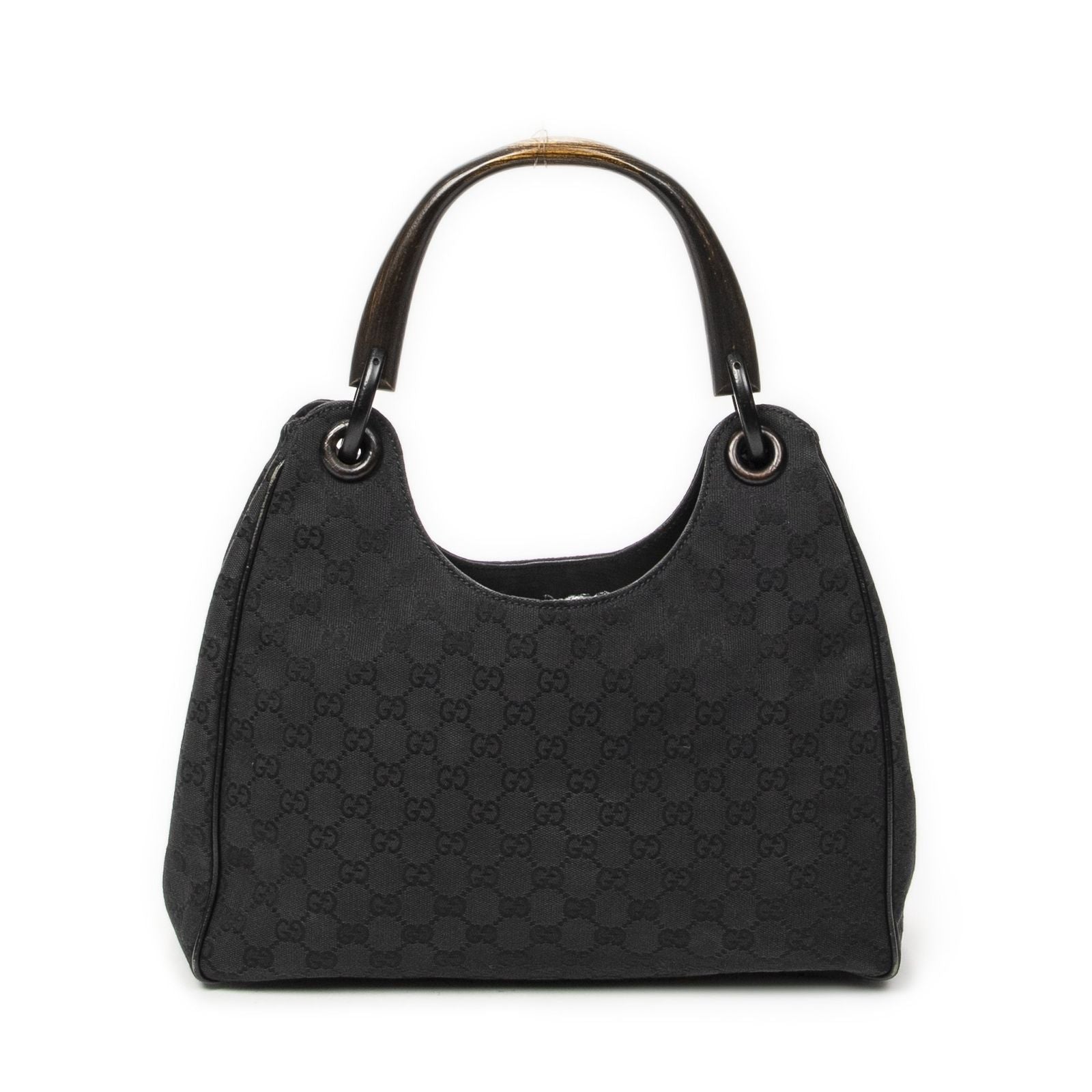 Gucci Wooden Handle Corber Black GG Canvas — view 5
