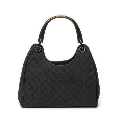 Gucci Wooden Handle Corber Black GG Canvas — view 5