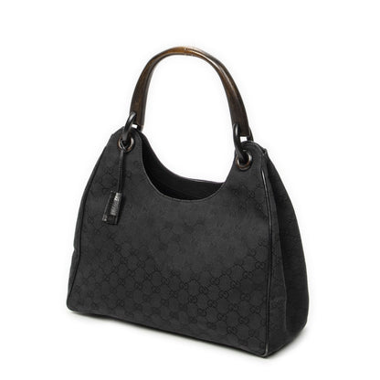 Gucci Wooden Handle Corber Black GG Canvas — view 2