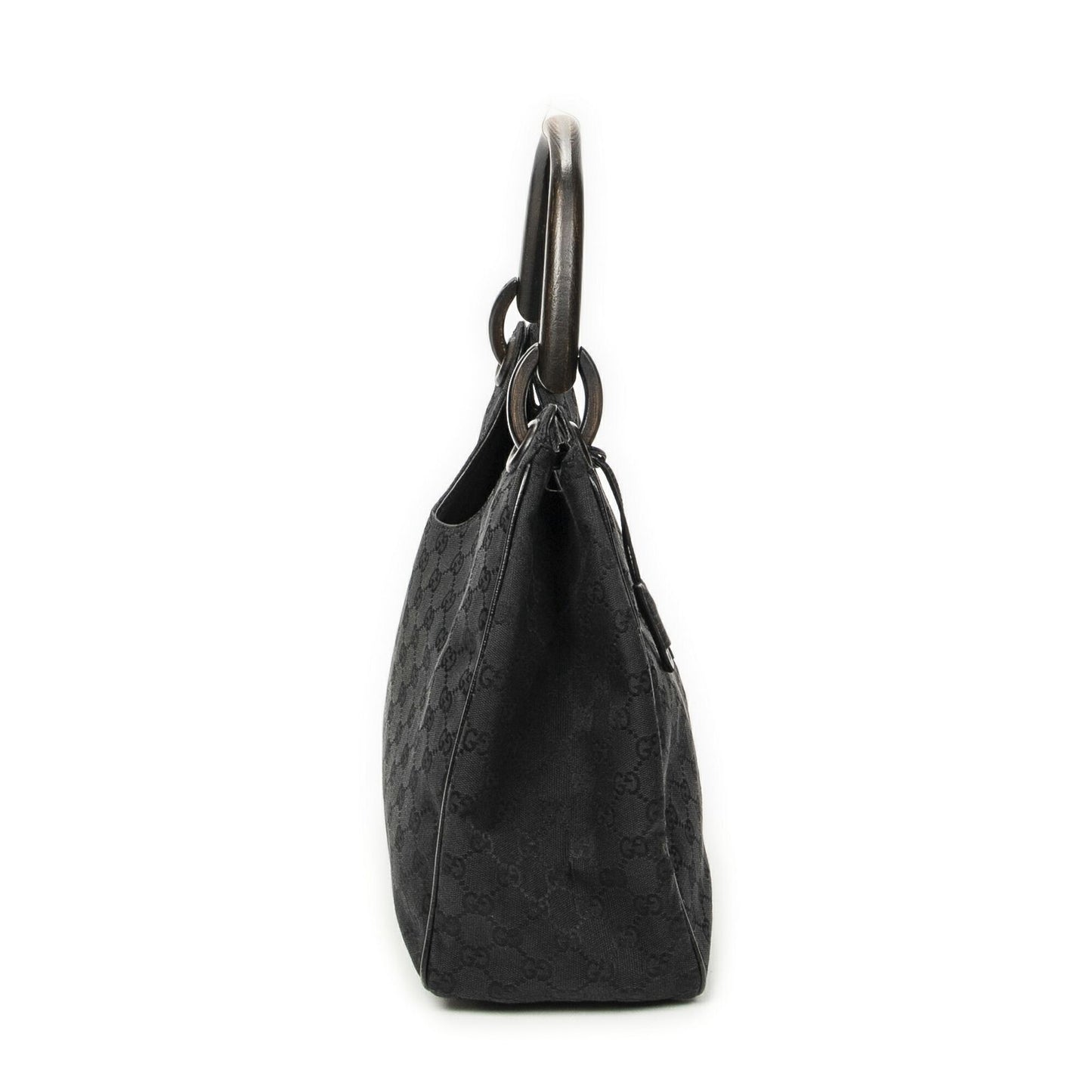 Gucci Wooden Handle Corber Black GG Canvas — view 4