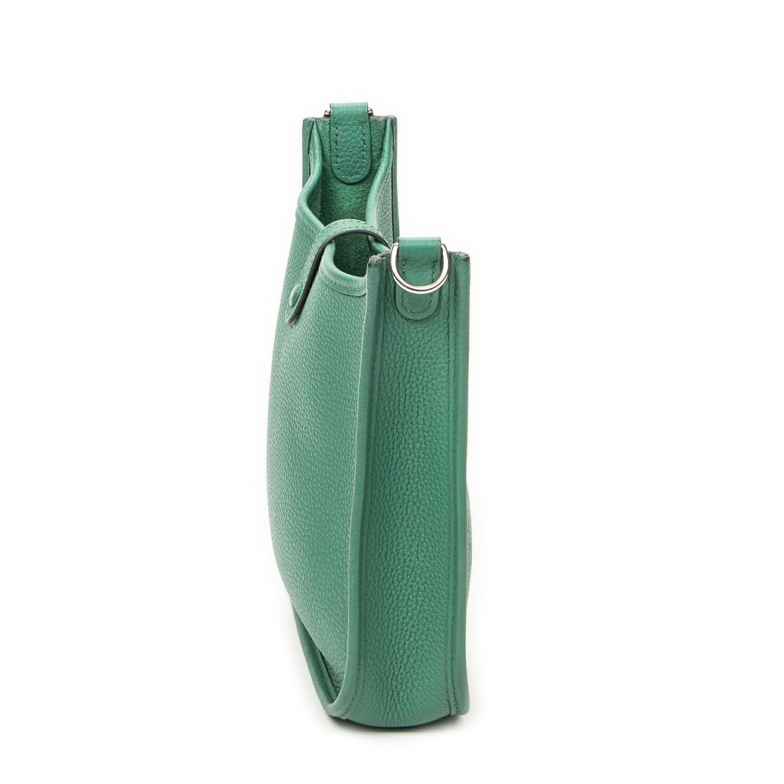 Hermes Evelyne Green Clemence Leather Messenger Bag — view 4