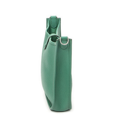 Hermes Evelyne Green Clemence Leather Messenger Bag — view 4