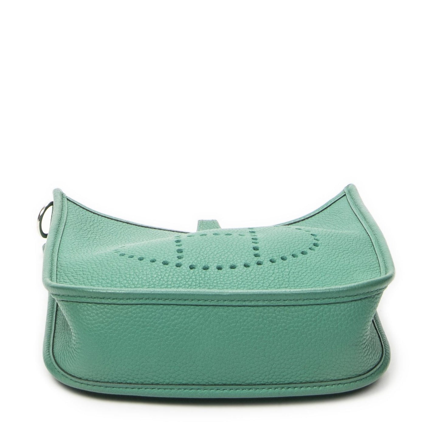 Hermes Evelyne Green Clemence Leather Messenger Bag — view 6