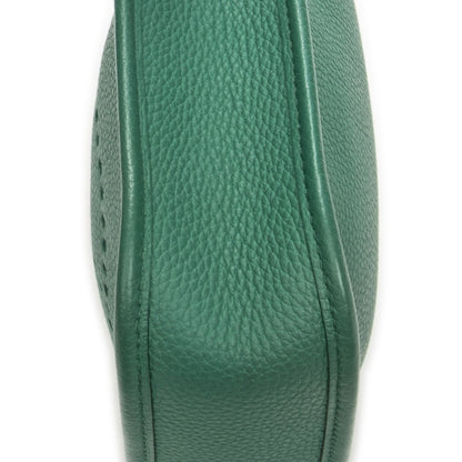 Hermes Evelyne Green Clemence Leather Messenger Bag — view 8
