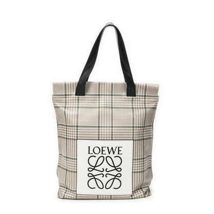 Loewe Anagram Tote Beige Black Animal Embossed Leather