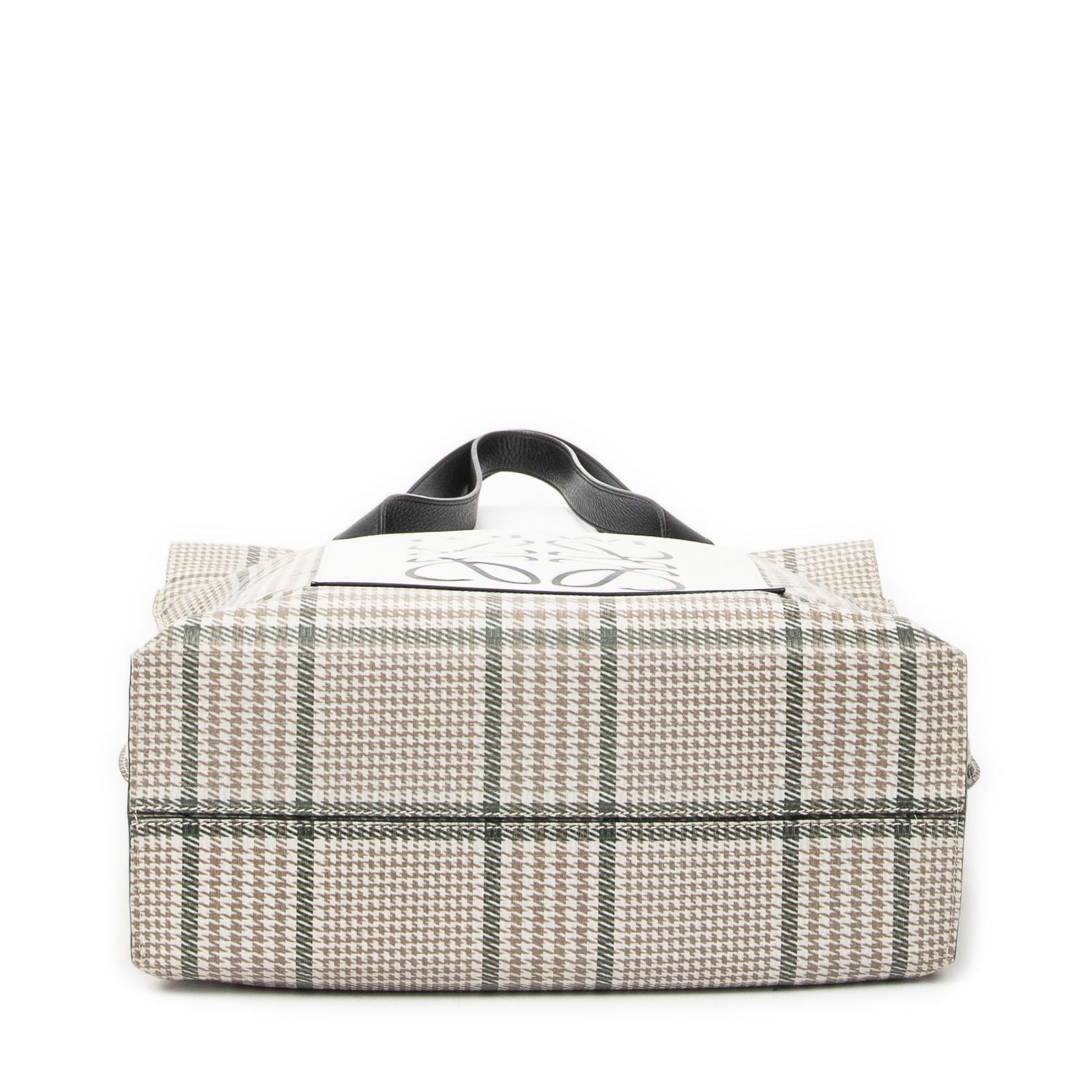 Loewe Anagram Tote Beige Black Animal Embossed Leather — view 6