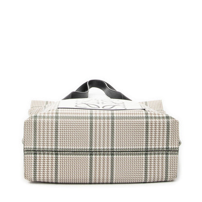 Loewe Anagram Tote Beige Black Animal Embossed Leather — view 6