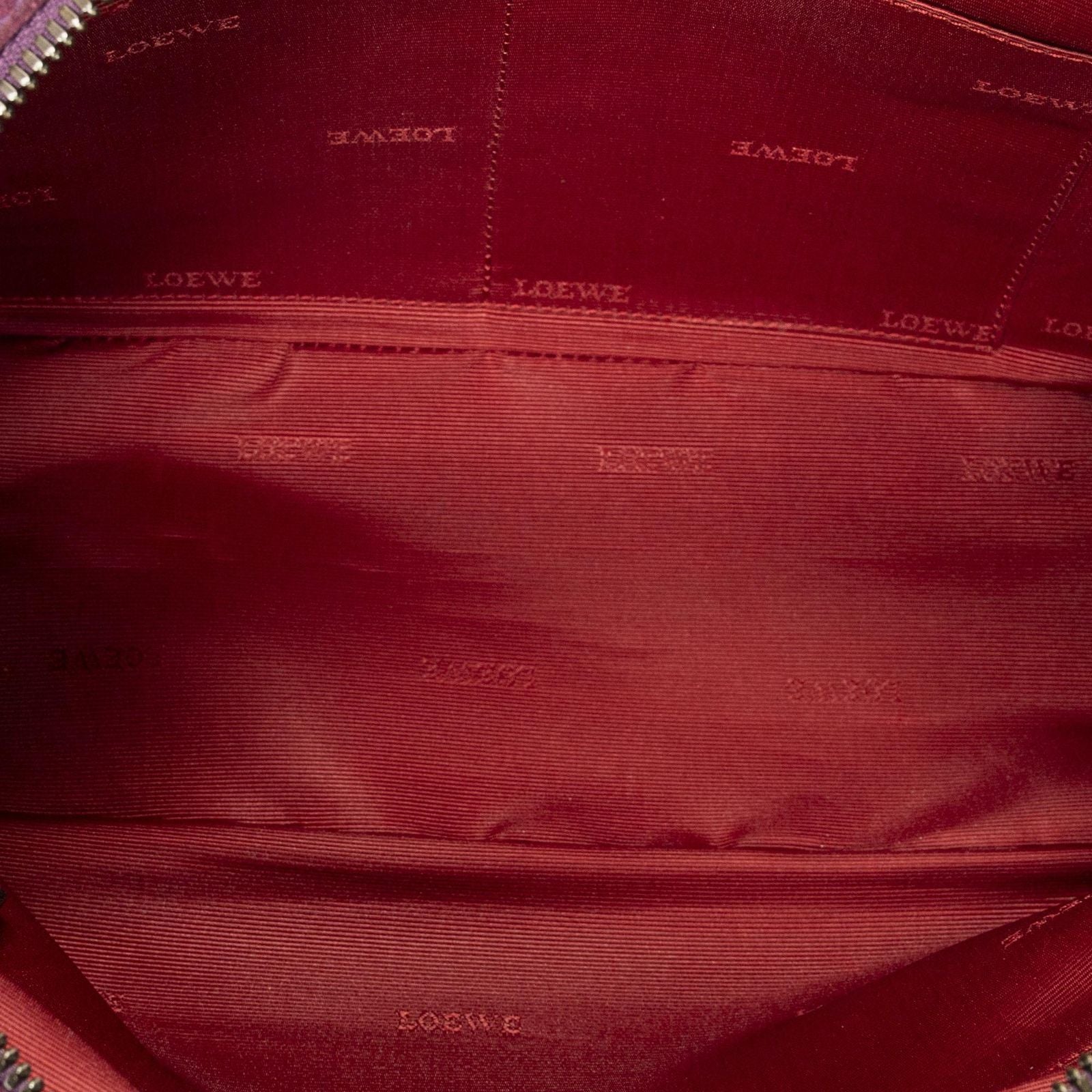 Loewe Studded Amazona Purple Dark Brown Leather Messenger Bag — view 9
