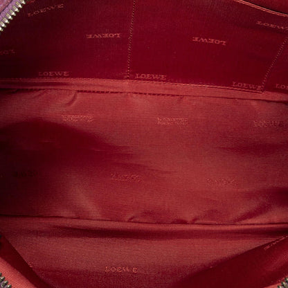 Loewe Studded Amazona Purple Dark Brown Leather Messenger Bag — view 9