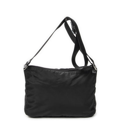 Prada Front Slip Pocket Crossbody Black Nylon Canvas — view 5