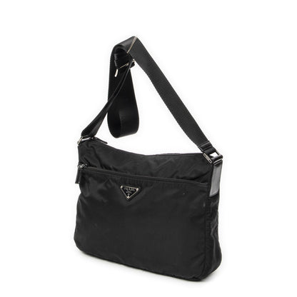 Prada Front Slip Pocket Crossbody Black Nylon Canvas — view 2