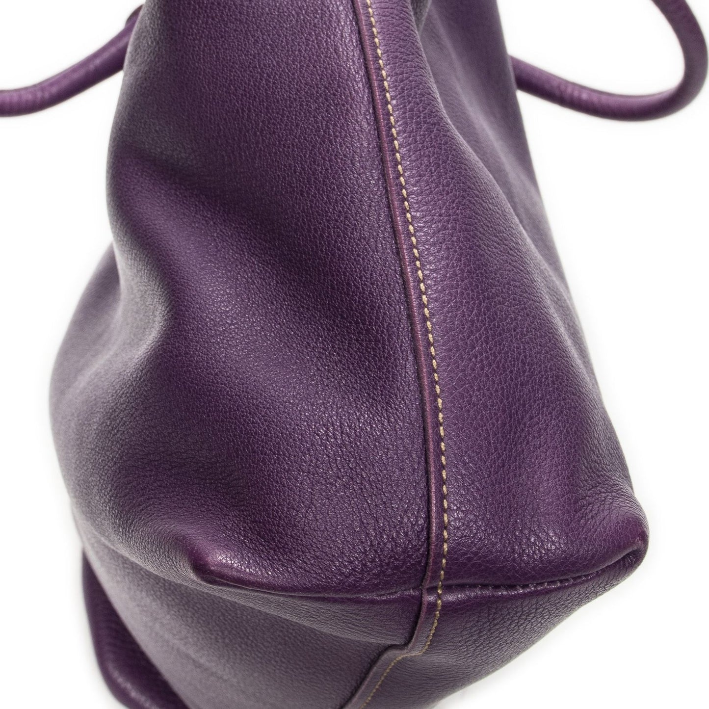 Prada Radio Convertible Tote Purple Vitello Phoenix — view 7