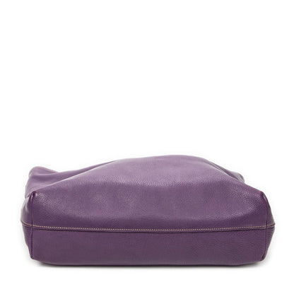 Prada Radio Convertible Tote Purple Vitello Phoenix — view 6