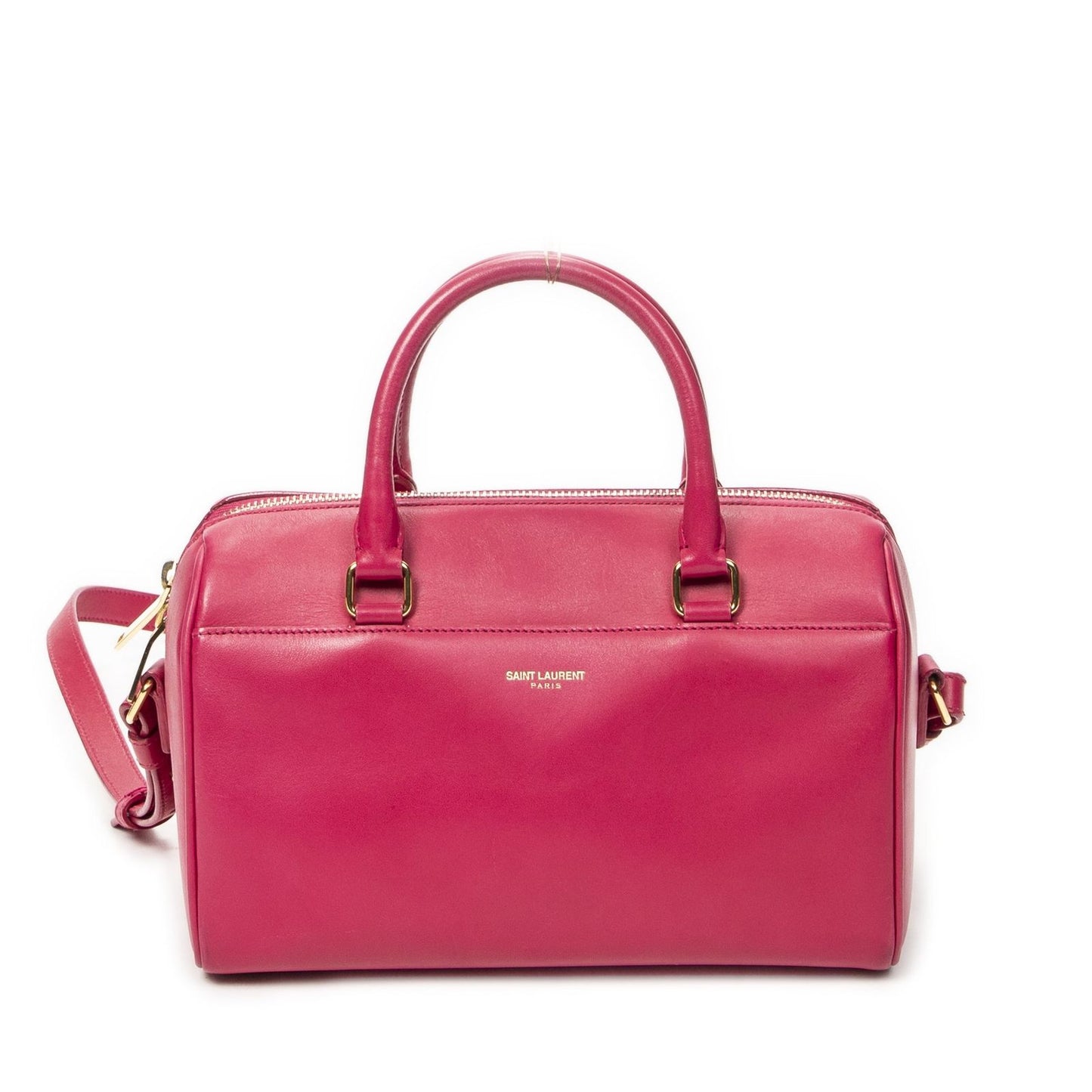 Saint Laurent Yves Baby Duffle Fuchsia Smooth Calfskin Leather Pink