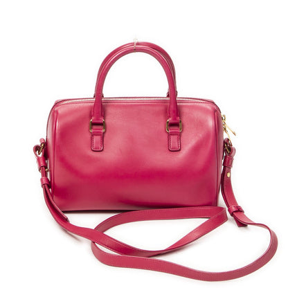 Saint Laurent Yves Baby Duffle Fuchsia Smooth Calfskin Leather Pink — view 5