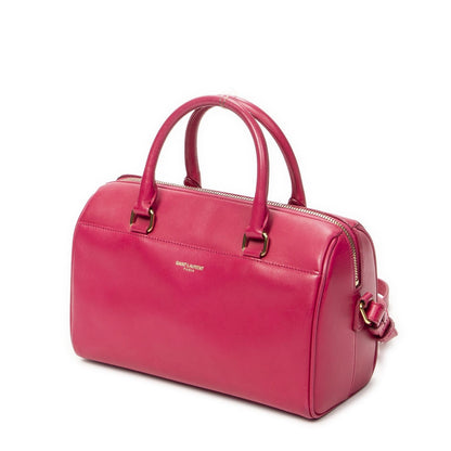 Saint Laurent Yves Baby Duffle Fuchsia Smooth Calfskin Leather Pink — view 2