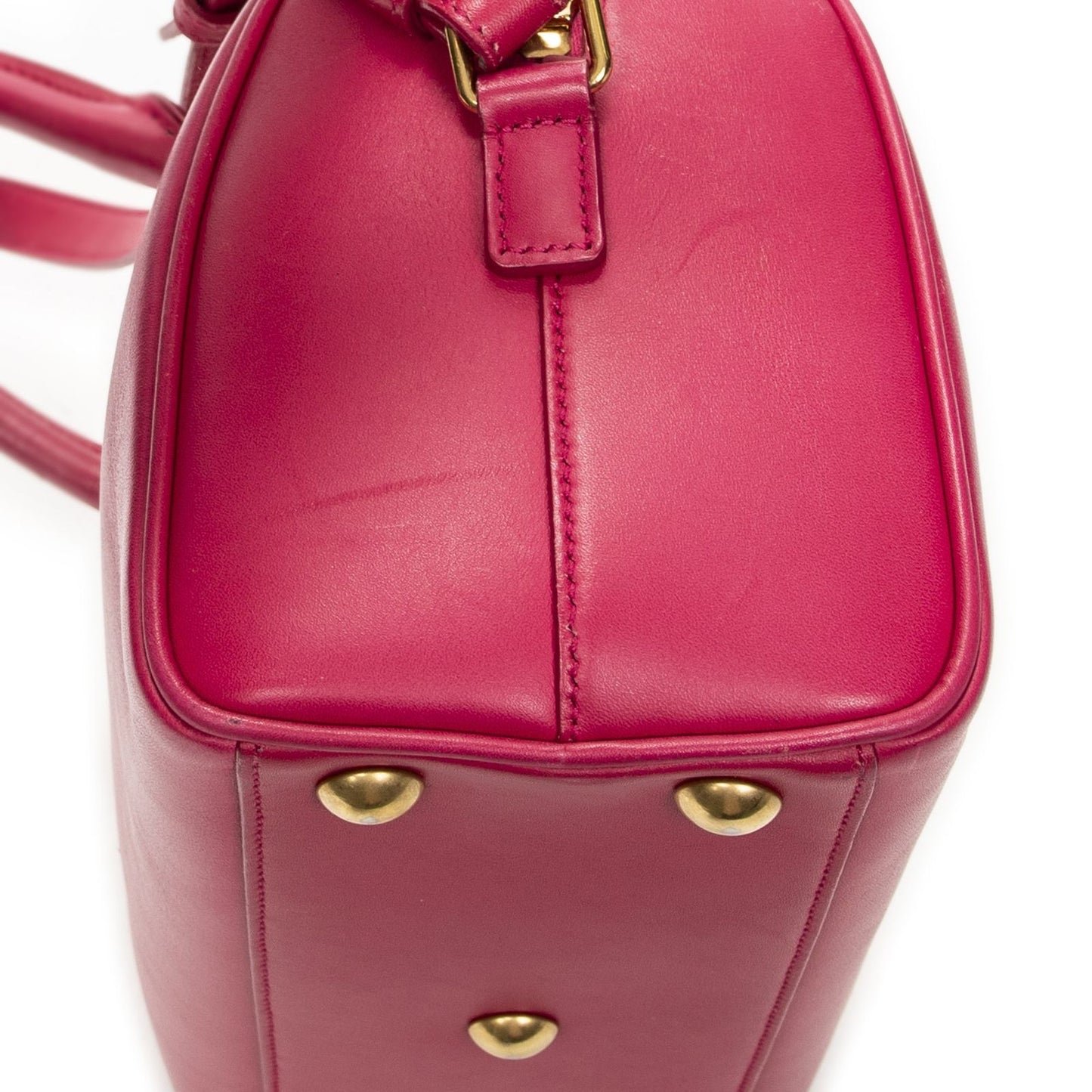 Saint Laurent Yves Baby Duffle Fuchsia Smooth Calfskin Leather Pink — view 7