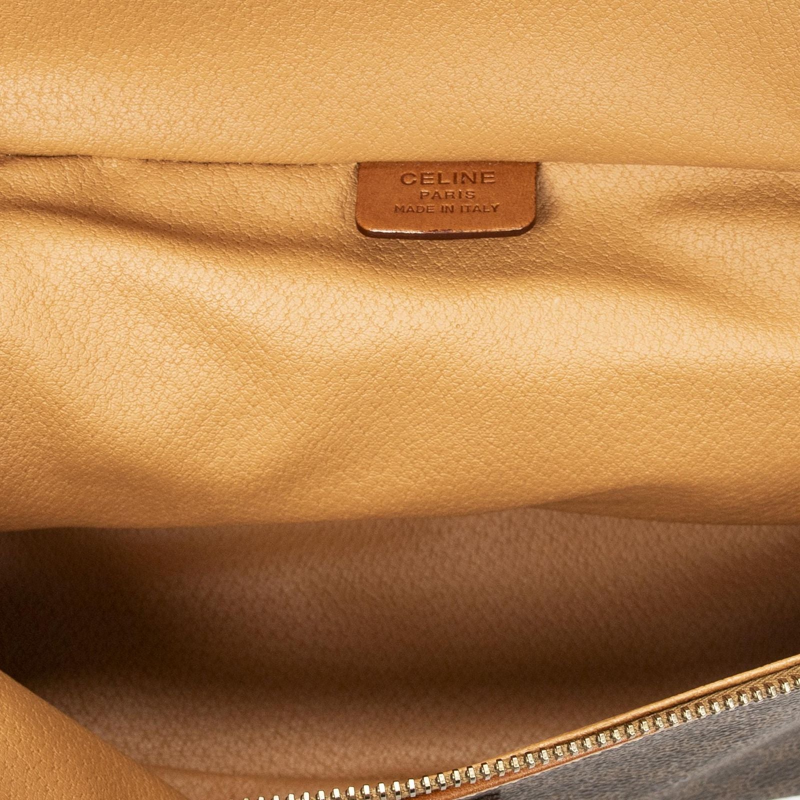 Celine Top Handle Toiletries Pouch Brown Macadam Canvas — view 9